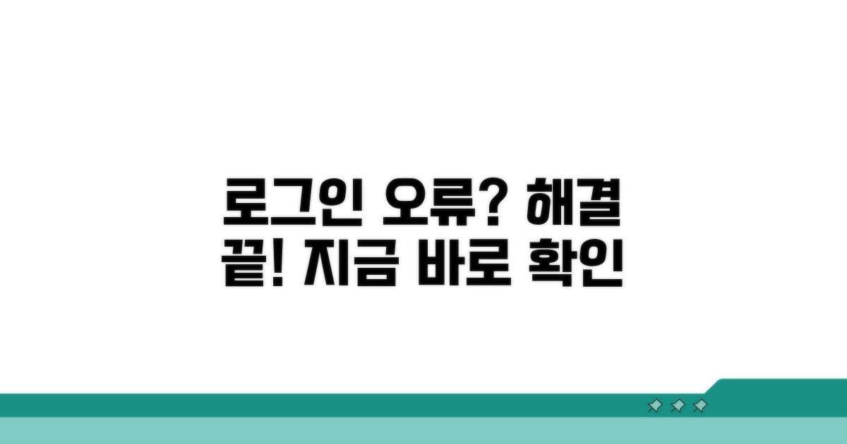 로그인 오류, 해결 방법을 알려드려요