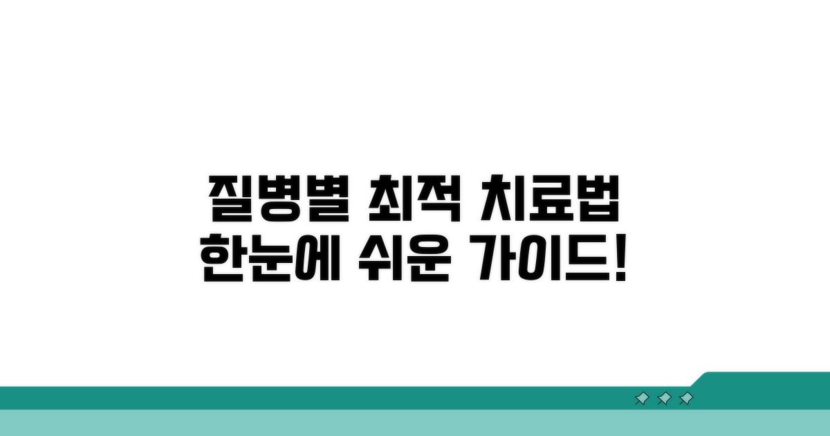 병기별 최적 치료법 한눈에 보기