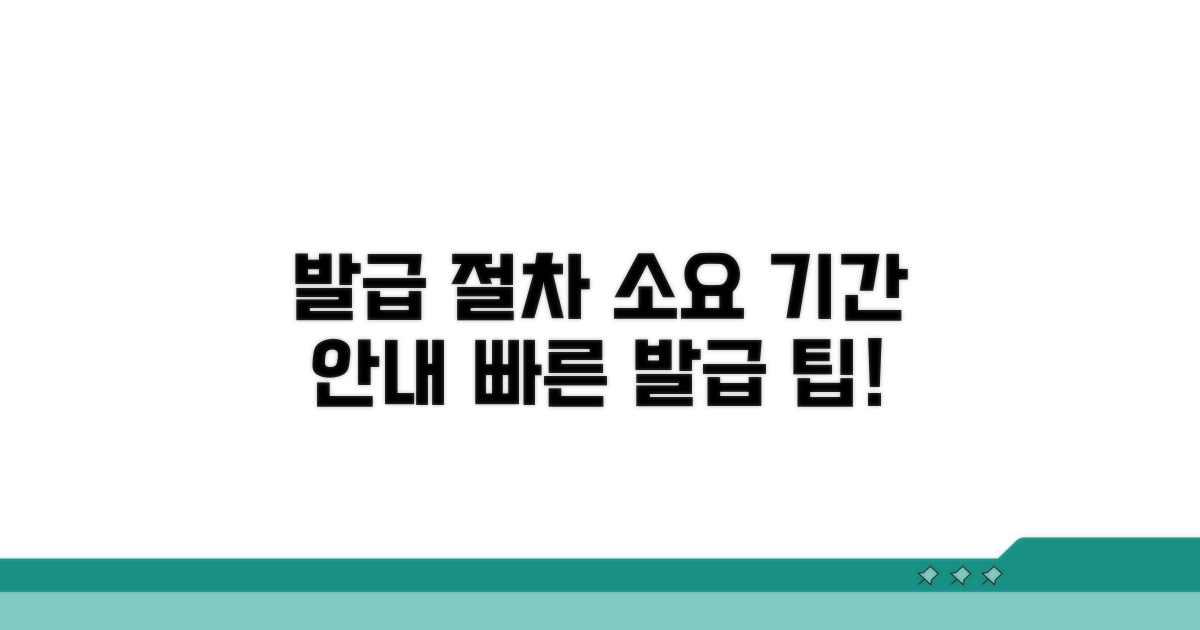 발급 절차 및 소요 기간 안내
