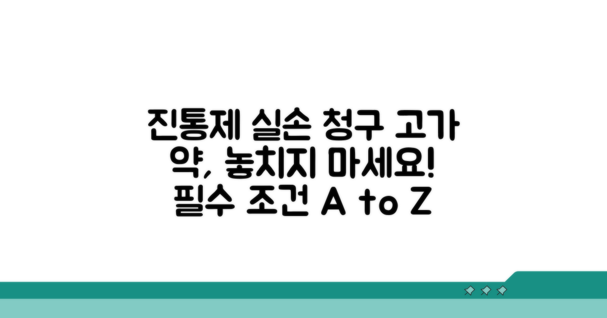 고가 진통제 실손 청구 조건 완벽 분석