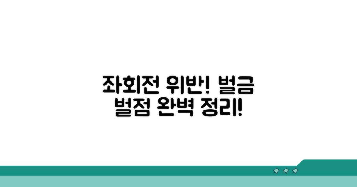 좌회전 위반 범칙금 벌점 총정리