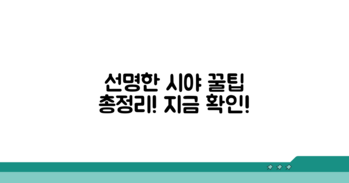 선명한 시야 되찾는 꿀팁 총정리
