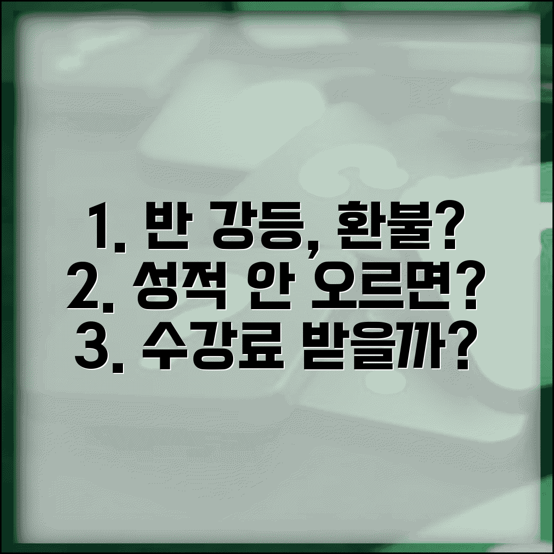 아이 수학학원에서 성적 오르지 않는다고 반 강등시켰는데 수강료 환불 가능한가요 | 학원 반 변경 | 수강료 | 환불