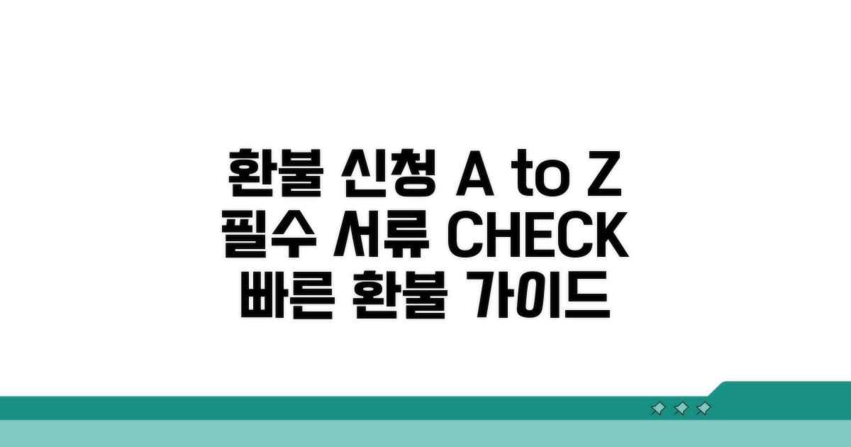 환불 신청 절차 및 필요 서류