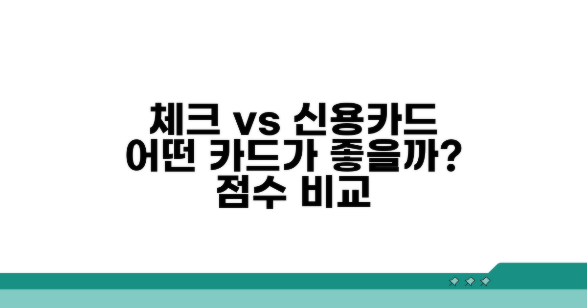 체크카드 vs 신용카드, 점수 비교