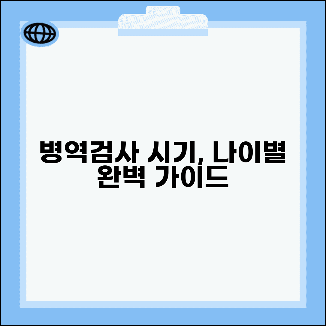 병역 판정 검사 시기 나이별 | 신체검사 대상 시기