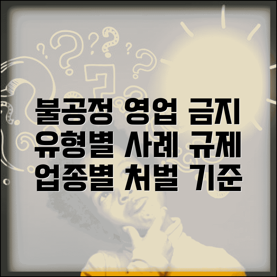 불공정 영업 행위 금지 유형별 사례 | 업종별 규제와 처벌 기준