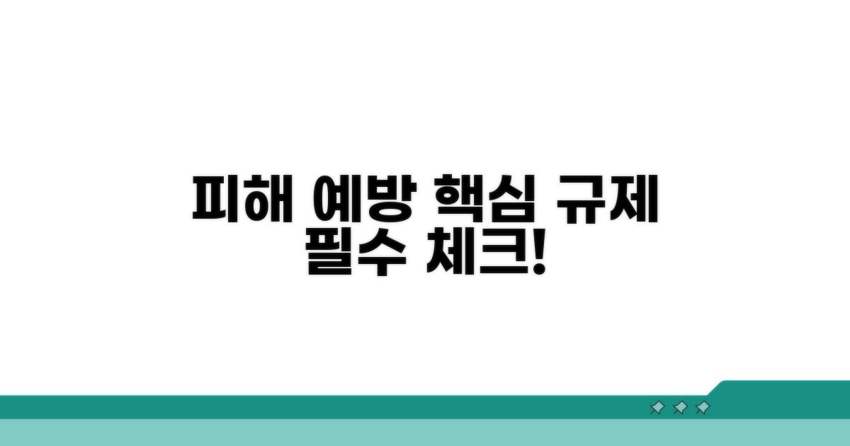 피해 예방을 위한 핵심 규제 내용