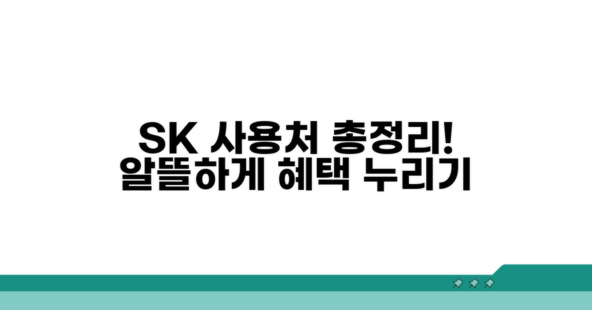 SK 계열사별 사용처 자세히 보기
