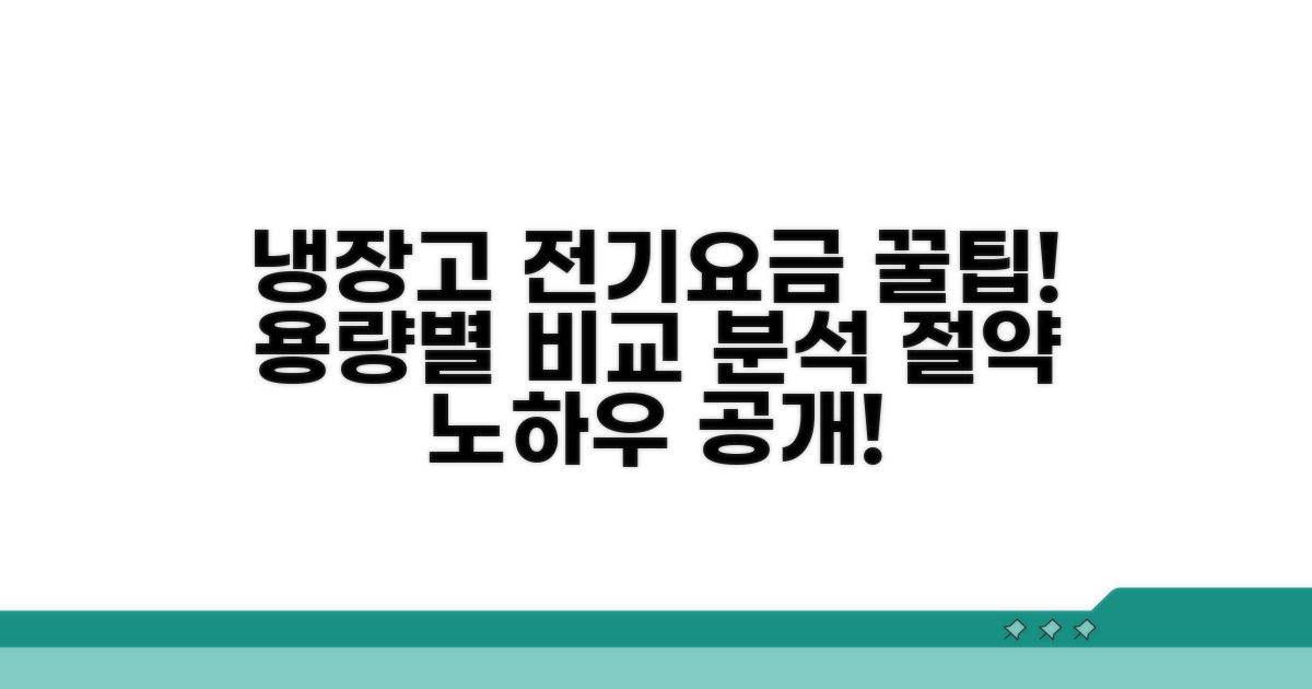 냉장고 용량별 전기요금 비교
