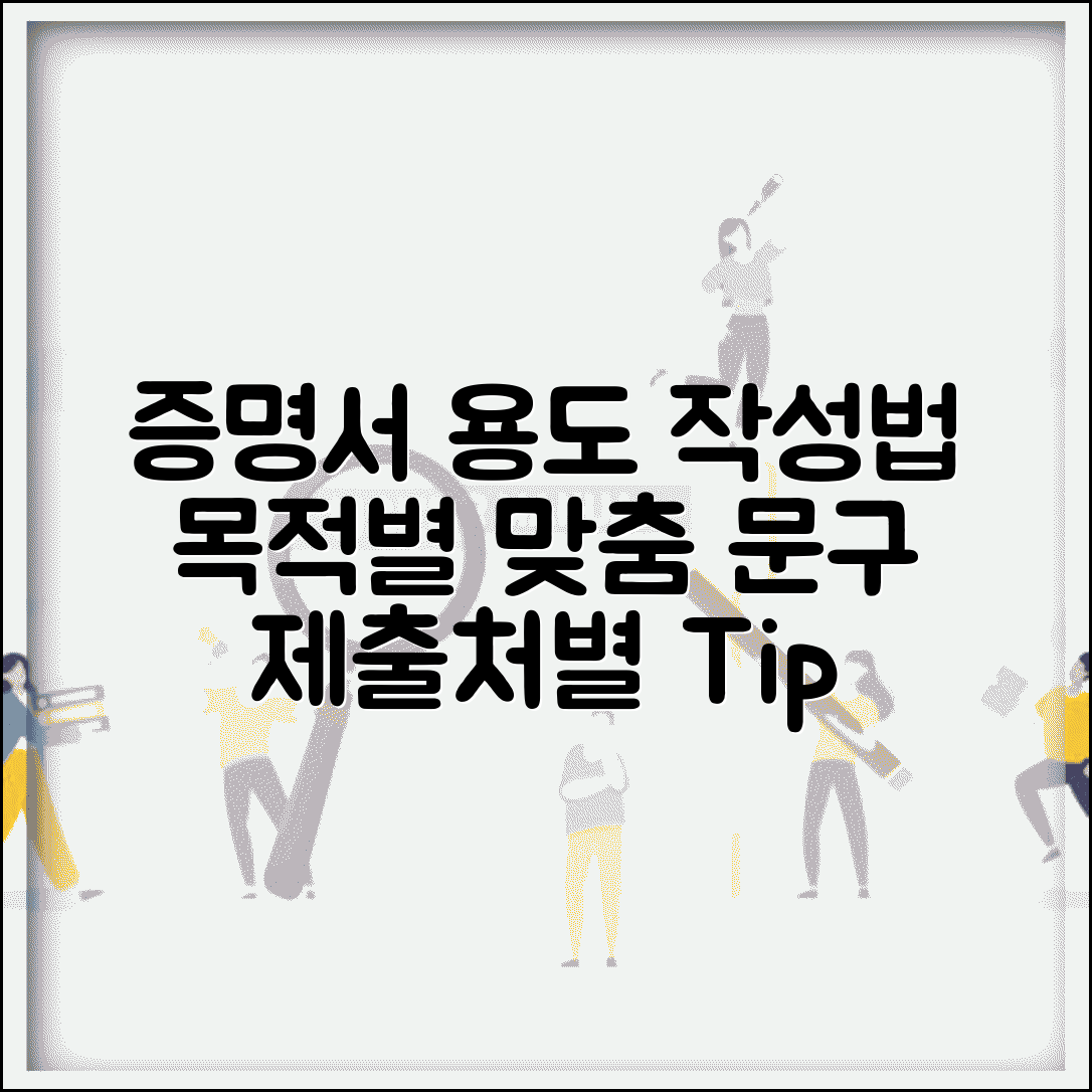 증명서 용도 작성법 | 목적별 적합한 표현 | 제출처별 권장 문구 정리