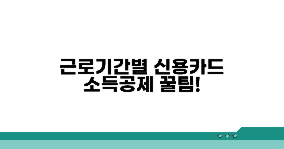 근로기간별 신용카드 소득공제 이해