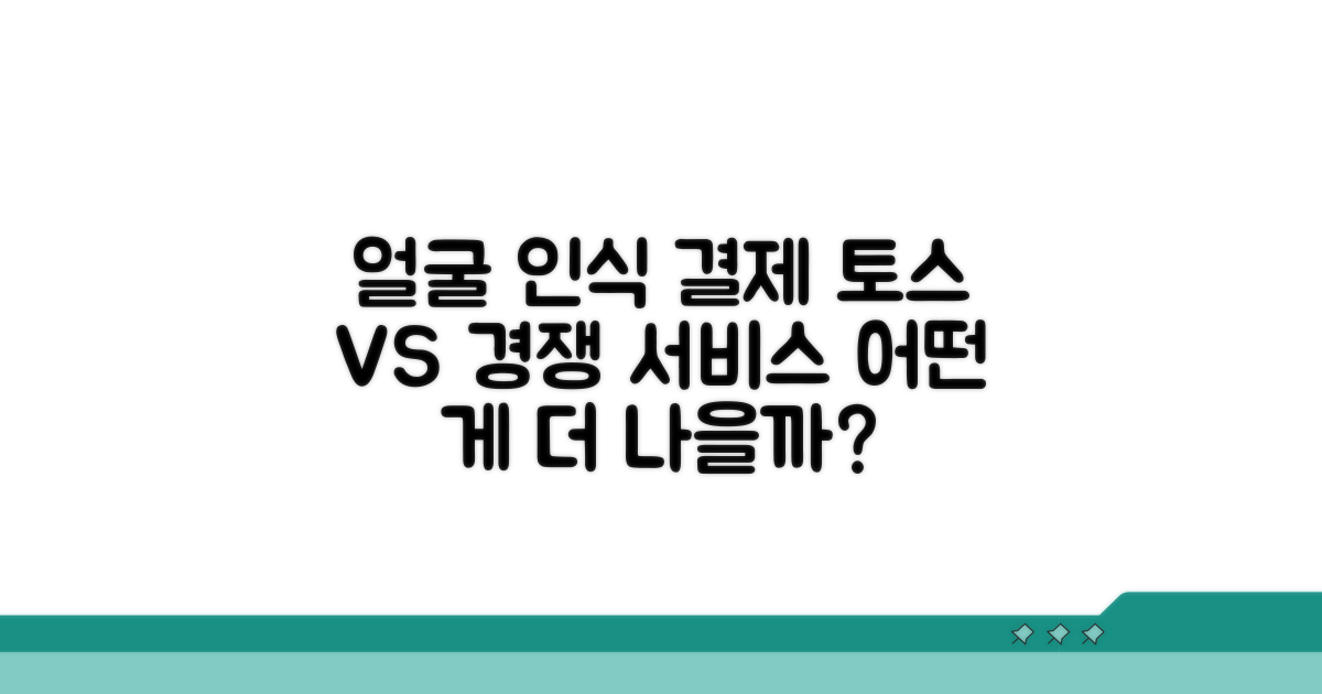 얼굴인식 결제 비교: 토스와 경쟁 서비스