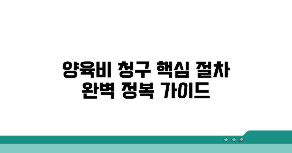 양육비 청구 심판 절차 핵심