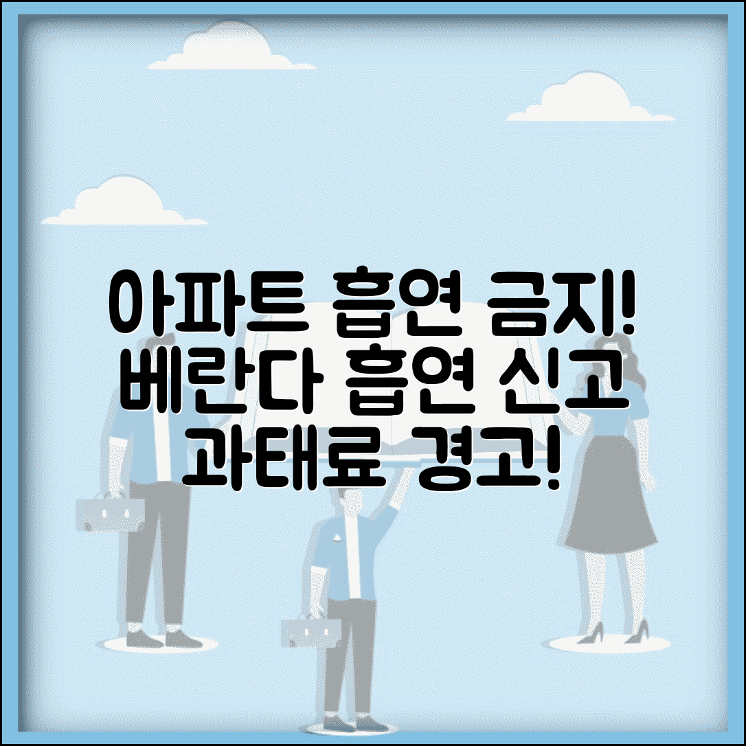 공동주택 흡연 금지 | 아파트 베란다 흡연 신고 과태료 처벌