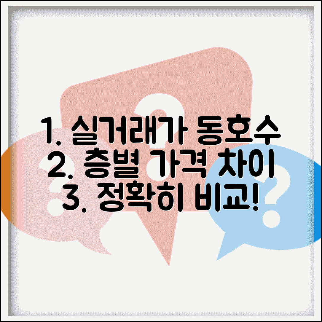 실거래가 동호수 확인 방법 | 세부 거래 정보 | 같은 평형 가격 비교 | 층별 가격 차이
