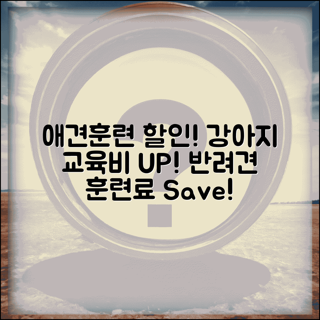 애견훈련소 교육비 할인 | 강아지 훈련비용 할인 반려견 교육료