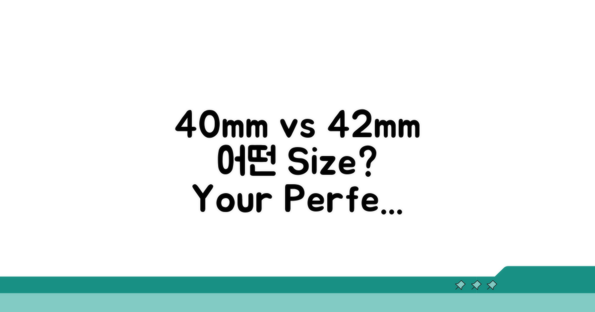 40mm vs 42mm, 어떤 사이즈가 맞을까?