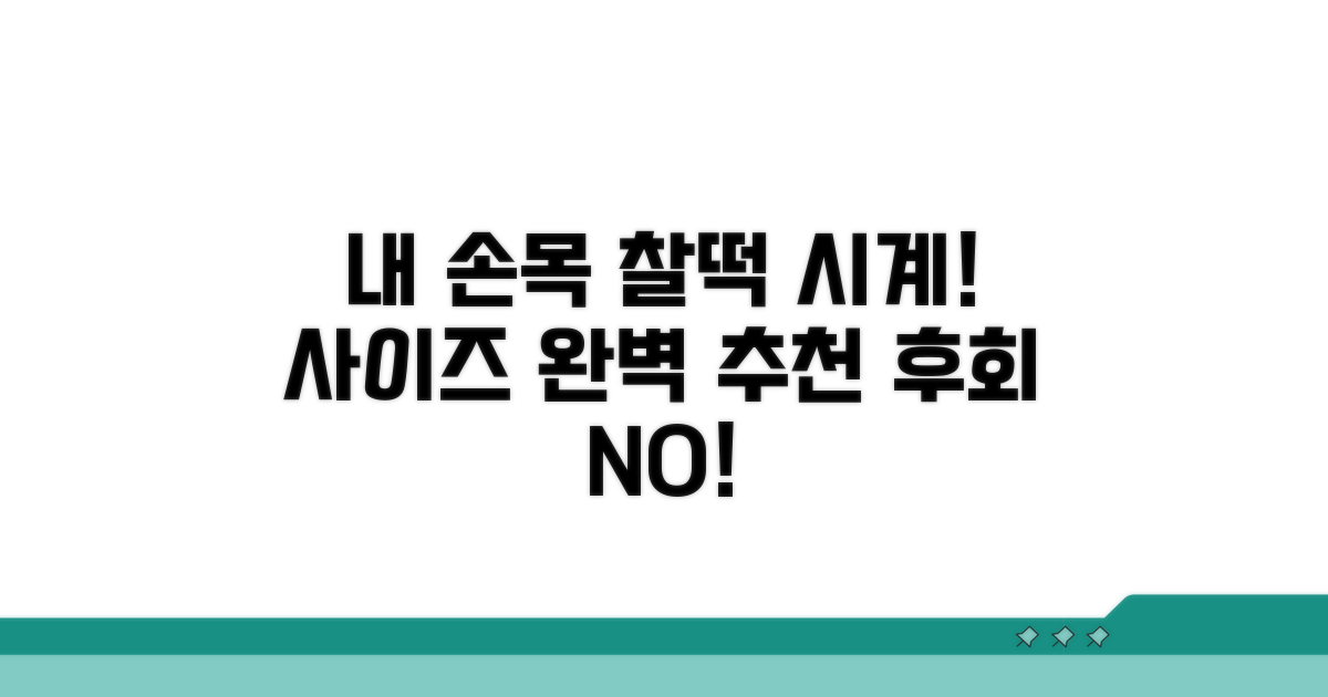 손목별 시계 사이즈 추천 가이드