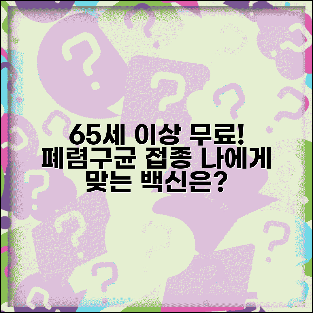 폐렴구균 예방접종 65세 이상 무료 안내 | 백신 종류 비교 | 접종 간격 정보