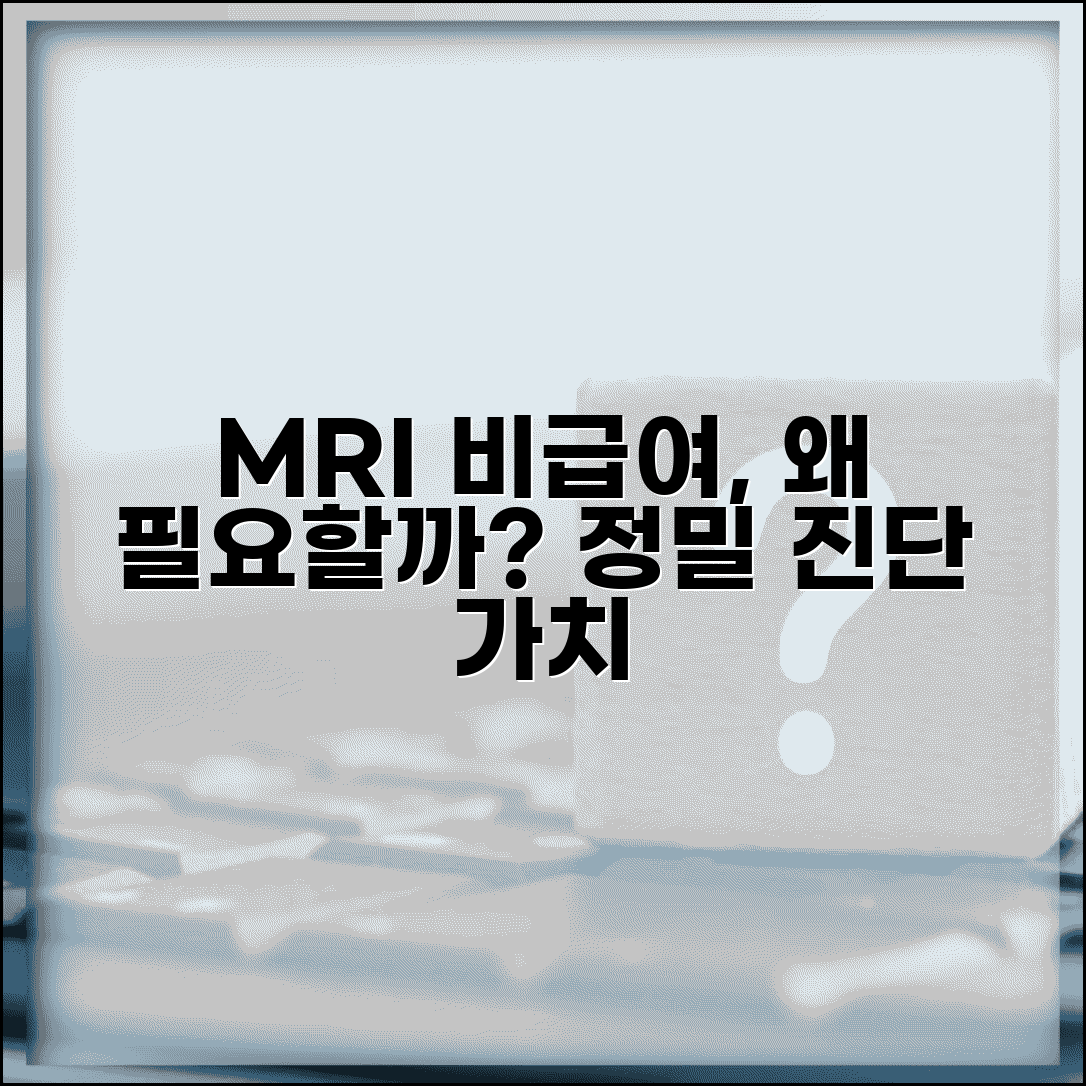 MRI 비급여 검사 필요성 | 정밀 진단을 위한 추가 검사 가치