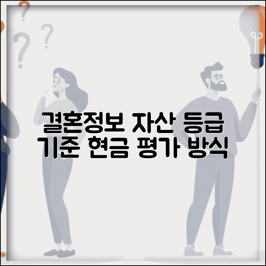 결혼정보회사 예금 자산 등급 기준 | 현금 유동 자산 평가 방식