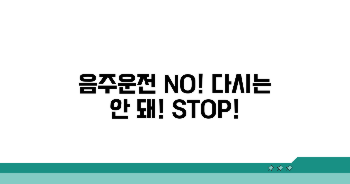 음주운전, 다시는 안 돼!