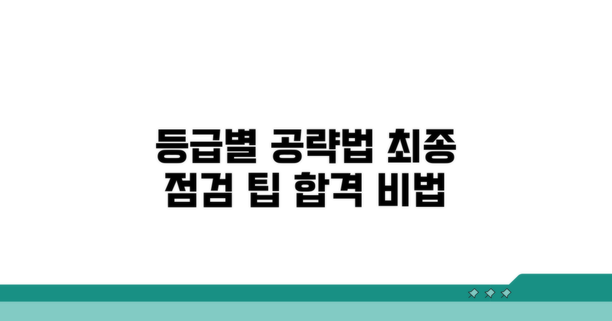 등급별 활용법과 최종 점검
