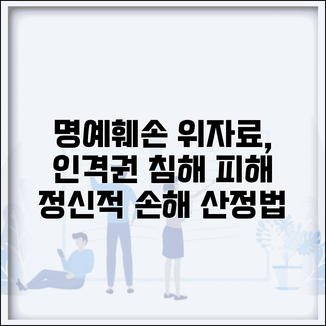 명예훼손 위자료 청구, 인격권 침해 정신적 피해 위자료 산정 방법 및 기준 총정리