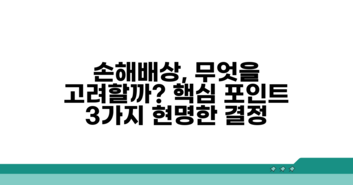 손해배상액 결정 시 고려 사항