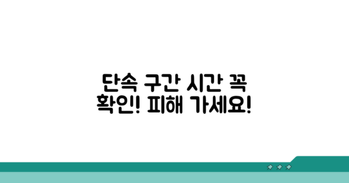 주요 단속 구간 및 시간대 정보