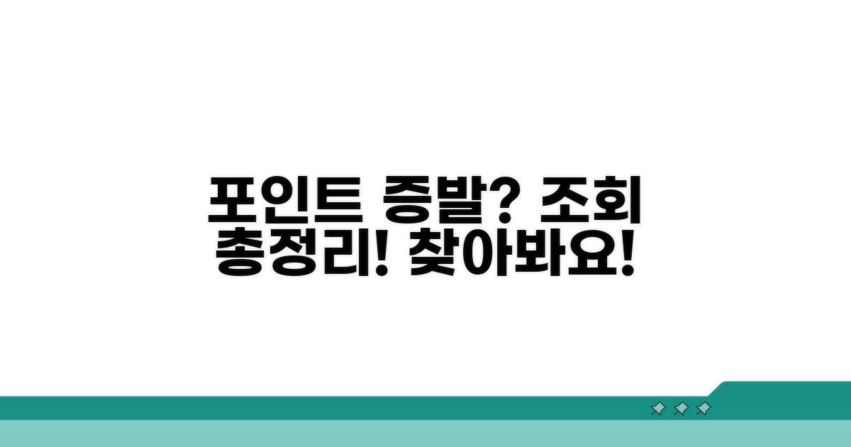 내 포인트, 어디로 갔나? 조회 총정리
