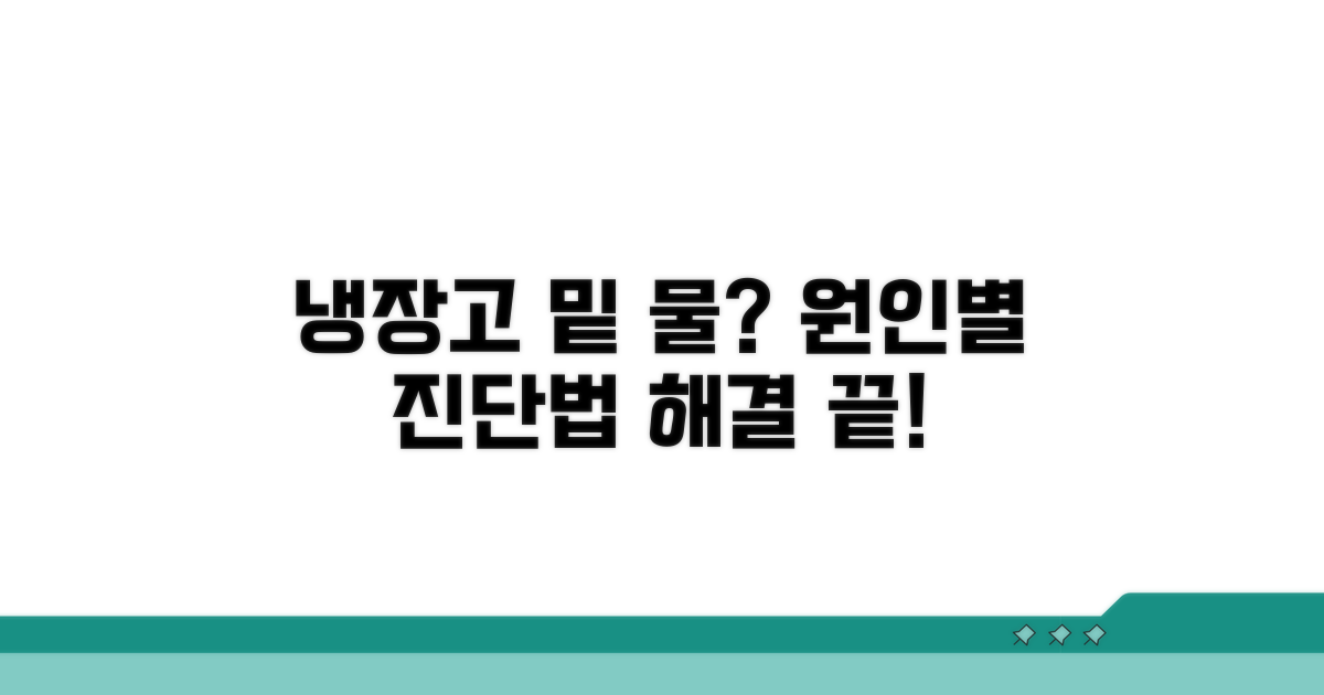 냉장고 밑 물, 원인별 진단법