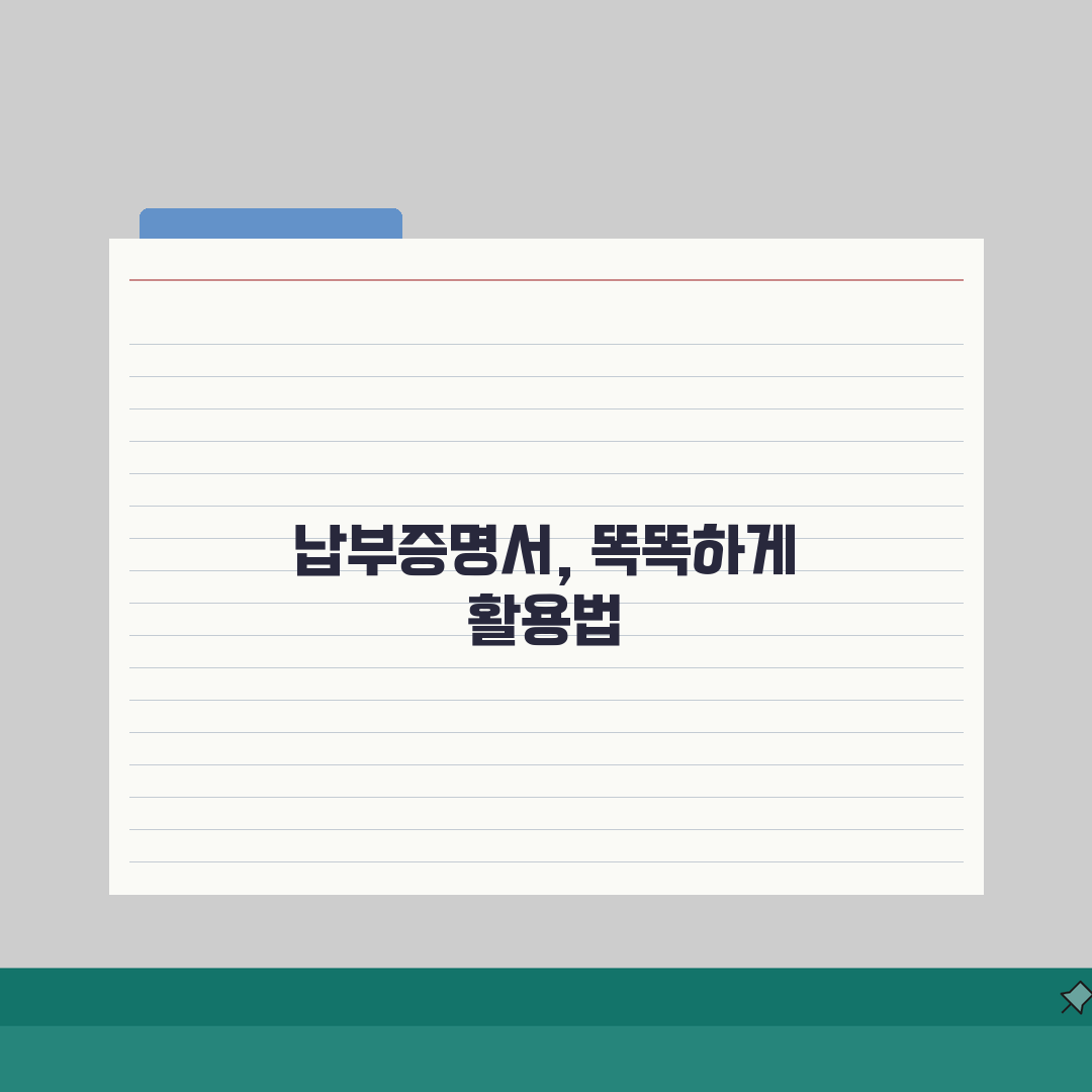 납부내역증명서 발급안내: 절차, 수수료, 용도별 완벽 정리