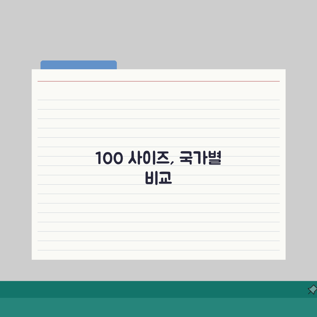 사이즈 100 정확한 의미, 국가별 의류 치수 체계 비교 A to Z