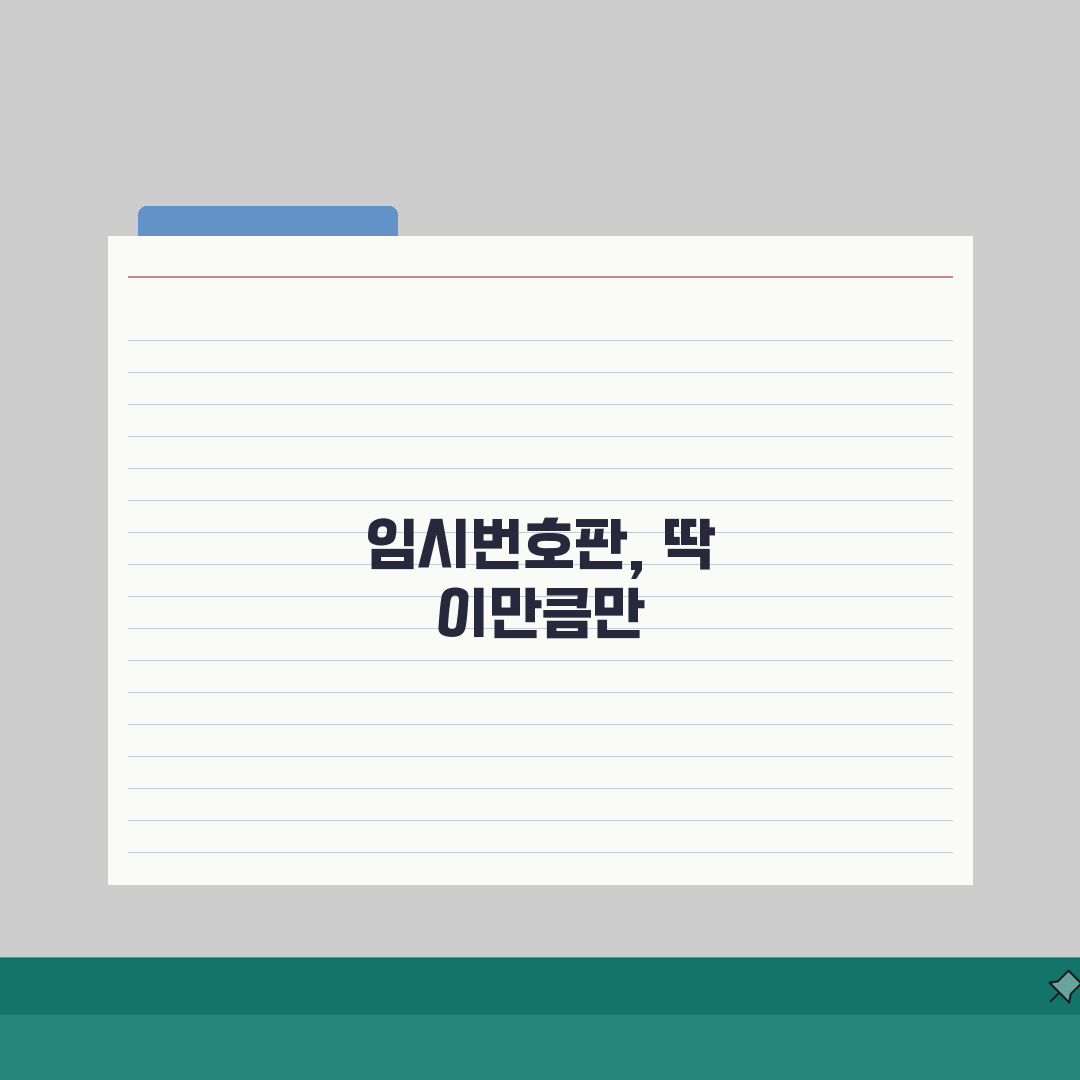 임시번호판 사용 기간 몇 일 | 임시 운행 허가증 유효 기간 직접 해봤어요